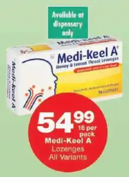 Shoprite Medi-Keel A Lozenges All Variants offer