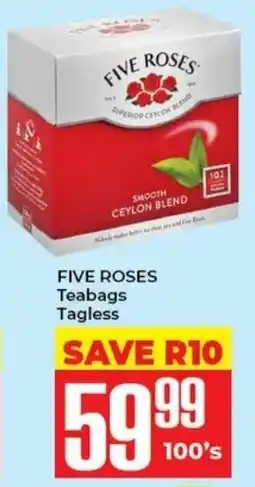 Elite Cash & Carry FIVE ROSES Teabags Tagless offer