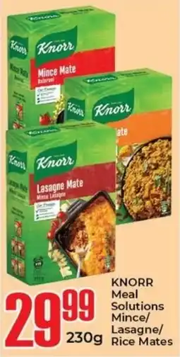 Elite Cash & Carry KNORR Meal Solutions Mince/ Lasagne/ Rice Mates offer