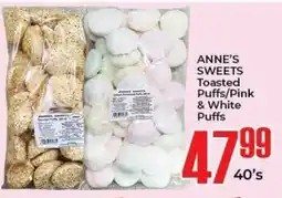 Elite Cash & Carry ANNE'S SWEETS Toasted Puffs/ Pink & White Puffs offer
