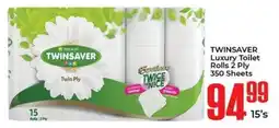 Elite Cash & Carry TWINSAVER Luxury Toilet Rolls 2 Ply 350 Sheets offer