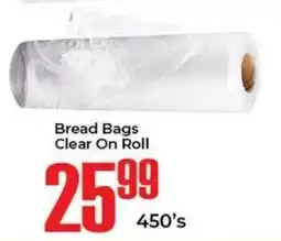 Elite Cash & Carry Bread Bags Clear On Roll offer
