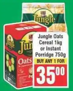 Frontline Jungle Oats Cereal or Instant Porridge offer