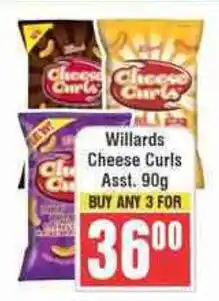 Frontline Willards Cheese Curls Asst. offer