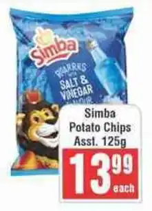 Frontline Simba Potato Chips Asst. offer