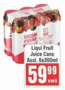 Frontline Liqui Fruit Juice Cans Asst. offer