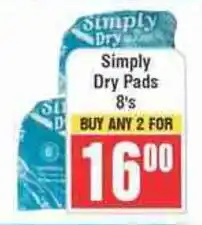 Frontline Simply Dry Pads offer