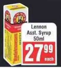 Frontline Lennon Asst. Syrup offer
