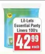Frontline Lil-Lets Essential Panty Liners offer