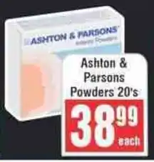 Frontline Ashton & Parsons Powders offer