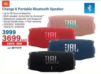 Incredible Connection JBL Charge 6 Portable Bluetooth Speaker offer