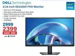 Incredible Connection DELL 23.8-inch SE2425H FHD Monitor offer