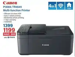 Incredible Connection Canon PIXMA TR4645 Multi-function Printer offer