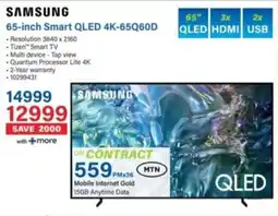 Incredible Connection SAMSUNG 65-inch Smart QLED 4K-65Q60D offer