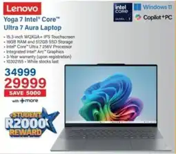 Incredible Connection Lenovo Yoga 7 Intel Core Ultra 7 Aura Laptop offer