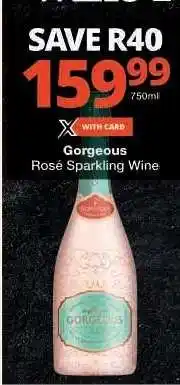 Checkers Gorgeous Rosé Sparkling Wine offer