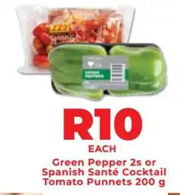 Food Lover's Market Green Pepper 2s or Spanish Santé Cocktail Tomato Punnets 200 g offer