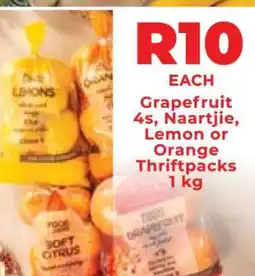 Food Lover's Market Grapefruit 4s, Naartjie, Lemon or Orange Thriftpacks offer
