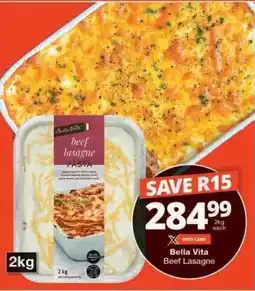 Checkers Bella Vita Beef Lasagne offer