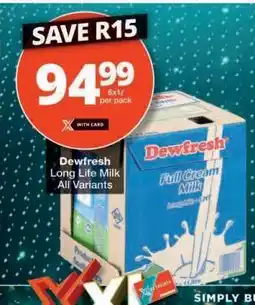 Checkers Dewfresh Long Life Milk offer