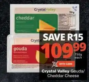 Checkers CRYSTAL VALLEY GOUDA/CHEDDAR CHEESE offer