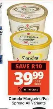 Checkers Canola Margarine/Fat Spread offer