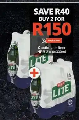 Checkers CASTLE LITE BEER offer