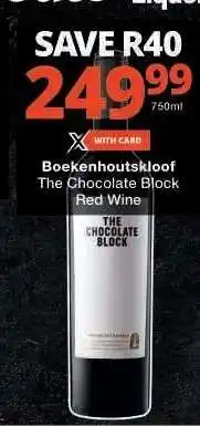 Checkers Boekenhoutskloof The Chocolate Block Red Wine offer
