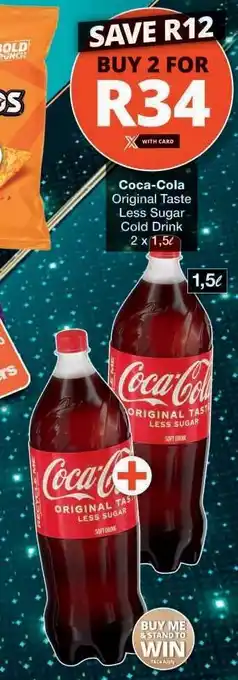 Checkers Coca-Cola Original Taste Less Sugar Cold Drink offer