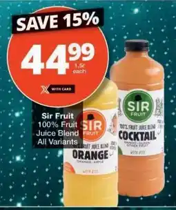 Checkers Sir Fruit 100% Fruit Juice Blend offer