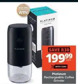 Checkers Platinum Rechargeable Coffee Grinder offer