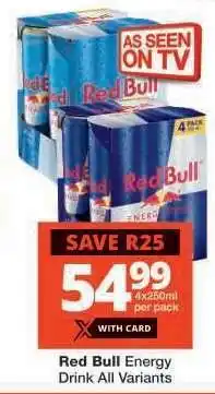 Checkers Red Bull Energy Drink All Variants offer