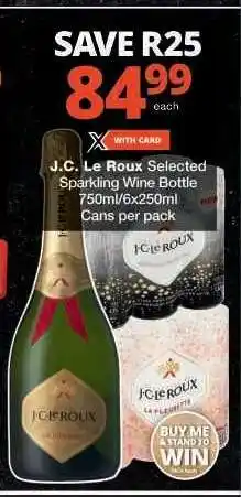 Checkers J.C. Le Roux Selected Sparkling Wine offer