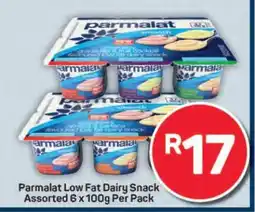 Pick n Pay Parmalat Low Fat Dairy Snack Assorted 6 x 100g Per Pack offer
