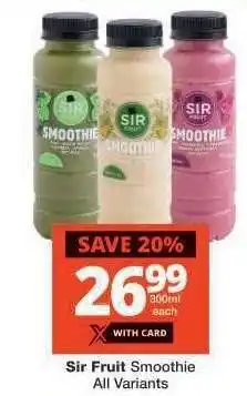 Checkers Sir Fruit Smoothie offer