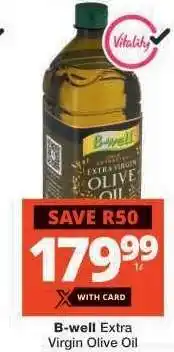 Checkers B-WELL Extra Virgin Olive Oil offer