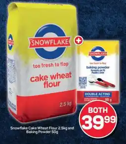 Pick n Pay Snowflake Cake Wheat Flour 2.5kg and Baking Powder 50g offer