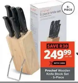 Checkers Prochef Wooden Knife Block Set offer