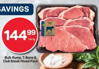 Pick n Pay Bulk Rump, T-Bone & Club Steak Mixed Pack offer