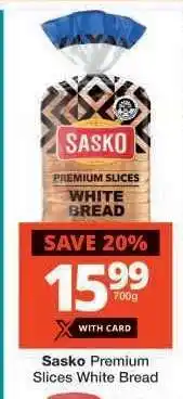 Checkers Sasko Premium Slices White Bread offer