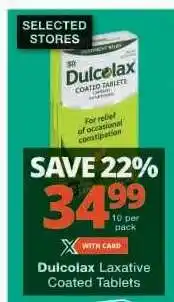 Checkers Dulcolax Laxative Coated Tablets offer