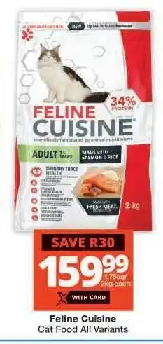 Checkers Feline Cuisine Cat Food All Variants offer
