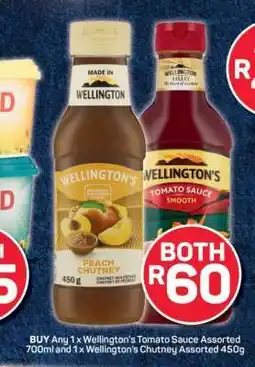 Pick n Pay Wellington's Tomato Sauce Assorted 700ml and Wellington's Chutney Assorted 450g offer