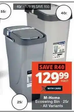 Checkers M-Home Ecoswing Bin offer