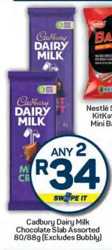 Pick n Pay Cadbury Dairy Milk Chocolate Slab Assorted offer