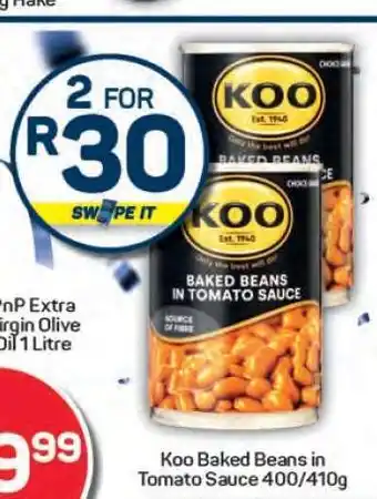 Pick n Pay Koo Baked Beans In Tomato Sauce 400/410g offer