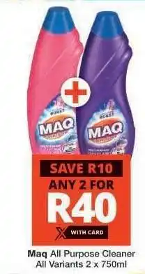 Checkers MAQ ALL PURPOSE CLEANER offer