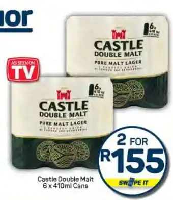 Pick n Pay Castle Double Malt 6 x 410ml Cans offer