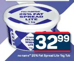 Pick n Pay no name 25% Fat Spread Lite 1kg Tub offer
