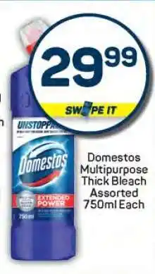 Pick n Pay Domestos Multipurpose Thick Bleach Assorted 750ml Each offer